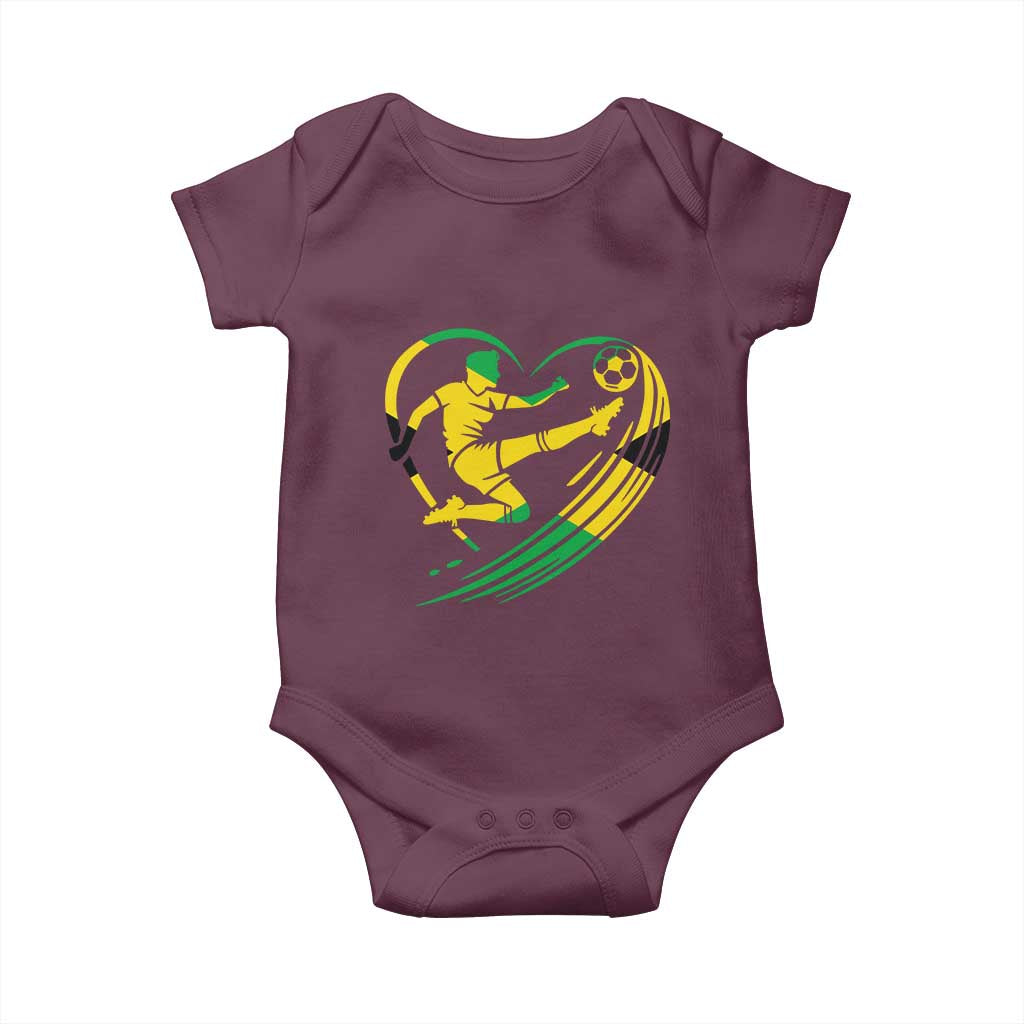 Jamaica Soccer Baby Onesie Jamaican Flag Reggae Football Caribbean Pride - Wonder Print Shop