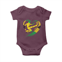 Jamaica Soccer Baby Onesie Jamaican Flag Reggae Football Caribbean Pride - Wonder Print Shop