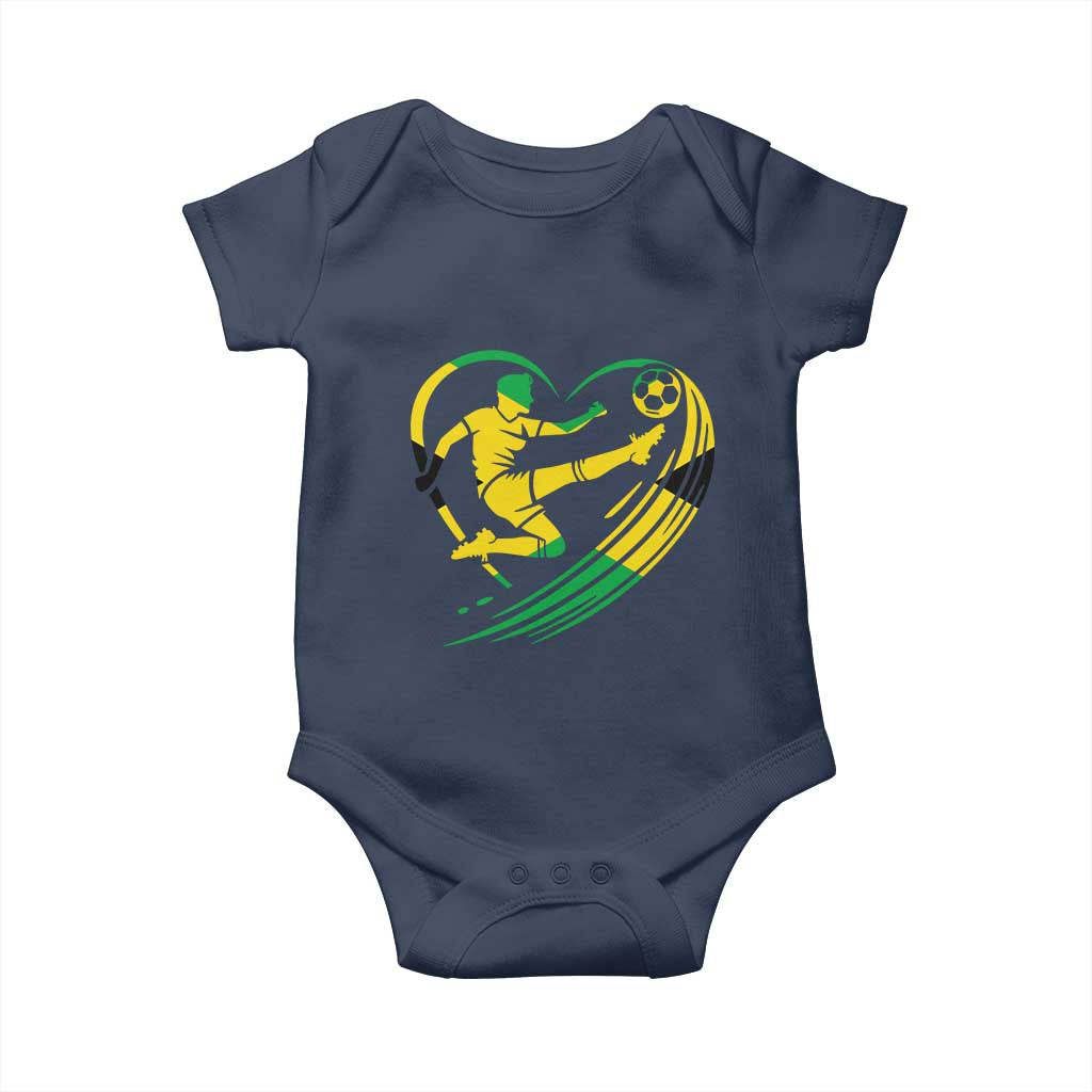Jamaica Soccer Baby Onesie Jamaican Flag Reggae Football Caribbean Pride - Wonder Print Shop