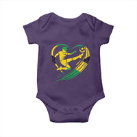 Jamaica Soccer Baby Onesie Jamaican Flag Reggae Football Caribbean Pride - Wonder Print Shop