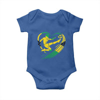 Jamaica Soccer Baby Onesie Jamaican Flag Reggae Football Caribbean Pride - Wonder Print Shop