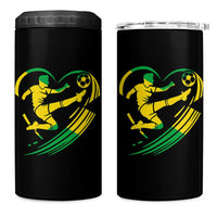 Jamaica Soccer 4 in 1 Can Cooler Tumbler Jamaican Flag Reggae Football Caribbean Pride - Wonder Print Shop