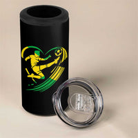 Jamaica Soccer 4 in 1 Can Cooler Tumbler Jamaican Flag Reggae Football Caribbean Pride - Wonder Print Shop