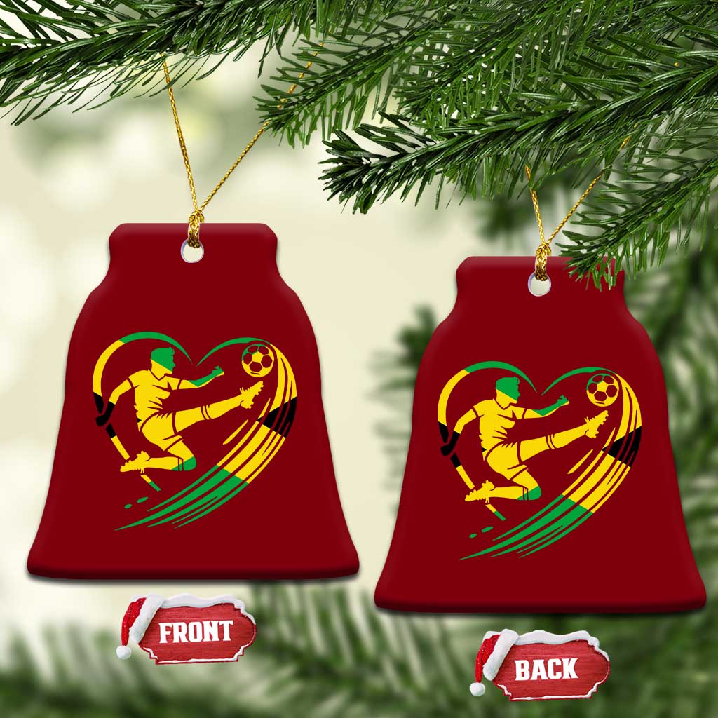 Jamaica Soccer Ceramic Ornament Jamaican Flag Reggae Football Caribbean Pride - Wonder Print Shop