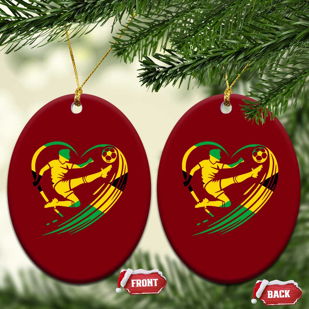 Jamaica Soccer Ceramic Ornament Jamaican Flag Reggae Football Caribbean Pride - Wonder Print Shop