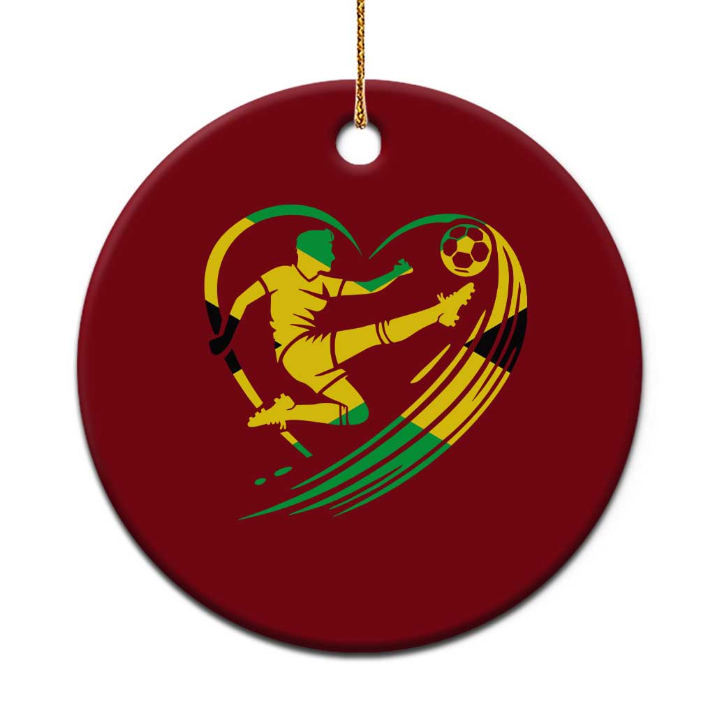 Jamaica Soccer Ceramic Ornament Jamaican Flag Reggae Football Caribbean Pride - Wonder Print Shop