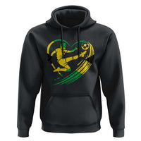 Jamaica Soccer Hoodie Jamaican Flag Reggae Football Caribbean Pride - Wonder Print Shop