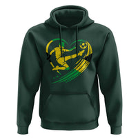 Jamaica Soccer Hoodie Jamaican Flag Reggae Football Caribbean Pride - Wonder Print Shop