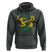 Jamaica Soccer Hoodie Jamaican Flag Reggae Football Caribbean Pride - Wonder Print Shop