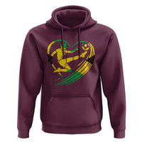 Jamaica Soccer Hoodie Jamaican Flag Reggae Football Caribbean Pride - Wonder Print Shop