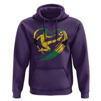 Jamaica Soccer Hoodie Jamaican Flag Reggae Football Caribbean Pride - Wonder Print Shop