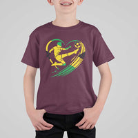 Jamaica Soccer T Shirt For Kid Jamaican Flag Reggae Football Caribbean Pride - Wonder Print Shop