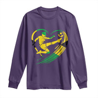 Jamaica Soccer Long Sleeve Shirt Jamaican Flag Reggae Football Caribbean Pride - Wonder Print Shop