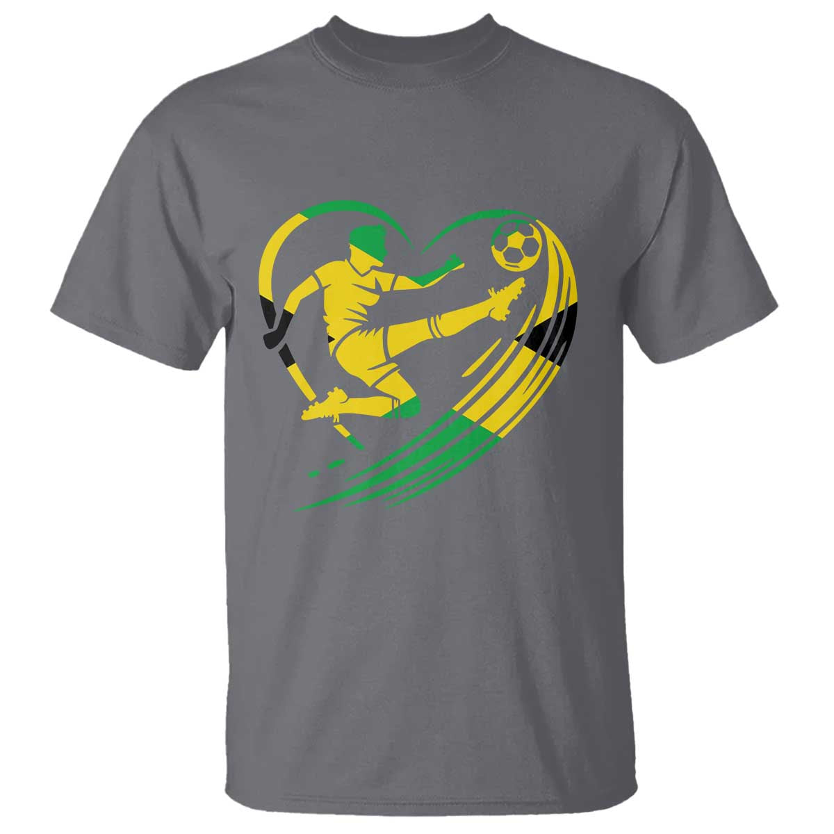 Jamaica Soccer T Shirt Jamaican Flag Reggae Football Caribbean Pride - Wonder Print Shop