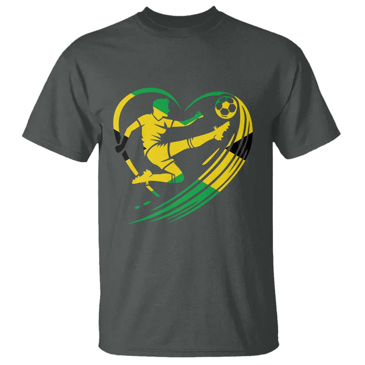Jamaica Soccer T Shirt Jamaican Flag Reggae Football Caribbean Pride - Wonder Print Shop