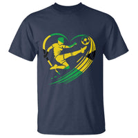 Jamaica Soccer T Shirt Jamaican Flag Reggae Football Caribbean Pride - Wonder Print Shop