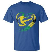 Jamaica Soccer T Shirt Jamaican Flag Reggae Football Caribbean Pride - Wonder Print Shop