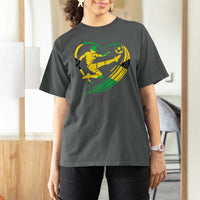 Jamaica Soccer T Shirt For Women Jamaican Flag Reggae Football Caribbean Pride - Wonder Print Shop