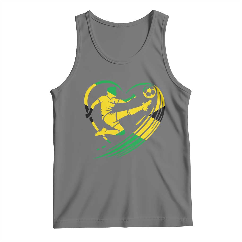 Jamaica Soccer Tank Top Jamaican Flag Reggae Football Caribbean Pride - Wonder Print Shop