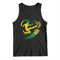 Jamaica Soccer Tank Top Jamaican Flag Reggae Football Caribbean Pride - Wonder Print Shop