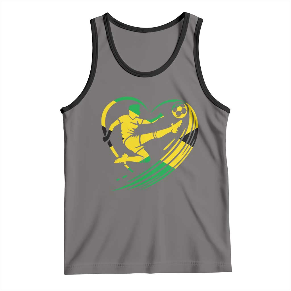 Jamaica Soccer Tank Top Jamaican Flag Reggae Football Caribbean Pride - Wonder Print Shop