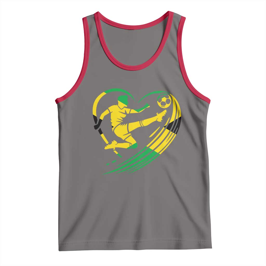 Jamaica Soccer Tank Top Jamaican Flag Reggae Football Caribbean Pride - Wonder Print Shop