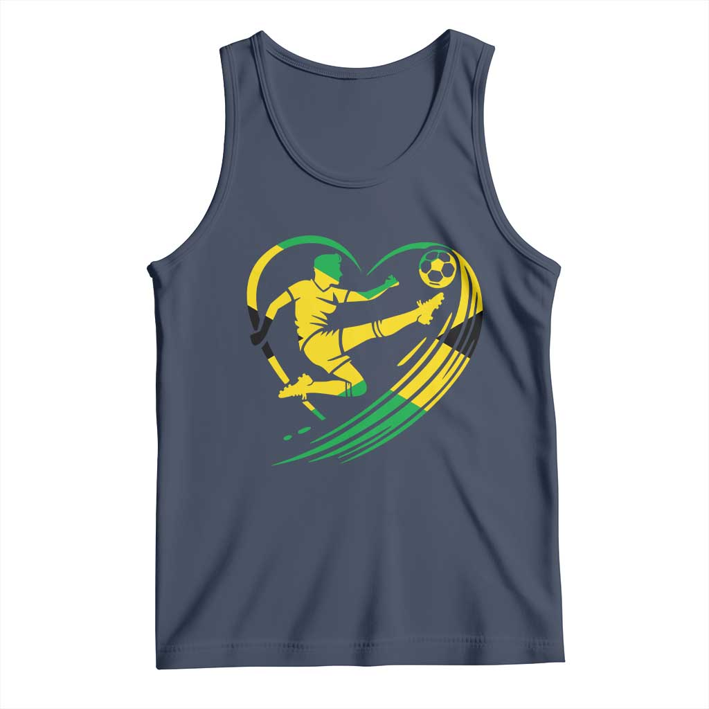 Jamaica Soccer Tank Top Jamaican Flag Reggae Football Caribbean Pride - Wonder Print Shop