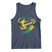 Jamaica Soccer Tank Top Jamaican Flag Reggae Football Caribbean Pride - Wonder Print Shop