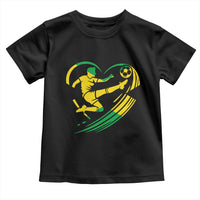 Jamaica Soccer Toddler T Shirt Jamaican Flag Reggae Football Caribbean Pride - Wonder Print Shop