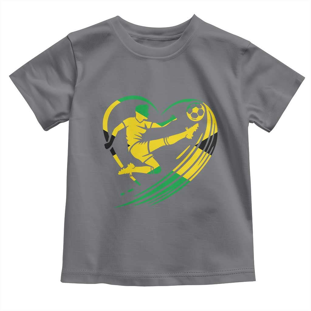 Jamaica Soccer Toddler T Shirt Jamaican Flag Reggae Football Caribbean Pride - Wonder Print Shop