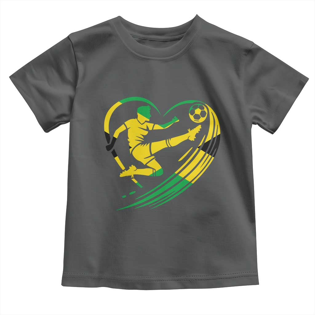 Jamaica Soccer Toddler T Shirt Jamaican Flag Reggae Football Caribbean Pride - Wonder Print Shop