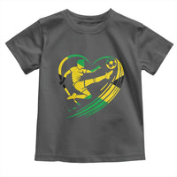 Jamaica Soccer Toddler T Shirt Jamaican Flag Reggae Football Caribbean Pride - Wonder Print Shop