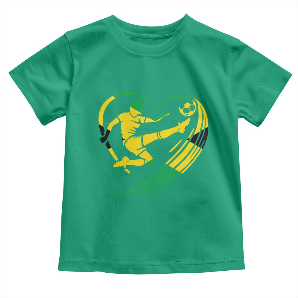 Jamaica Soccer Toddler T Shirt Jamaican Flag Reggae Football Caribbean Pride - Wonder Print Shop