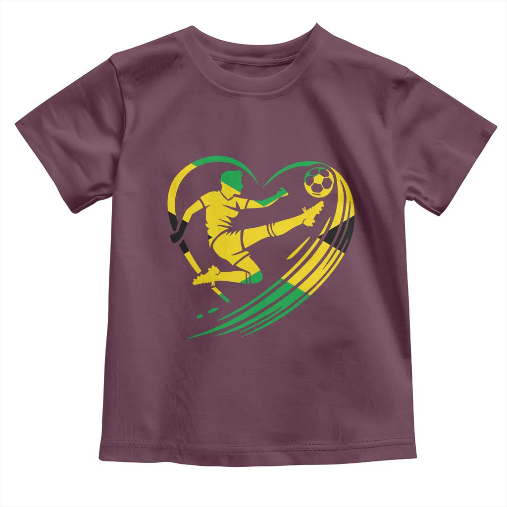 Jamaica Soccer Toddler T Shirt Jamaican Flag Reggae Football Caribbean Pride - Wonder Print Shop