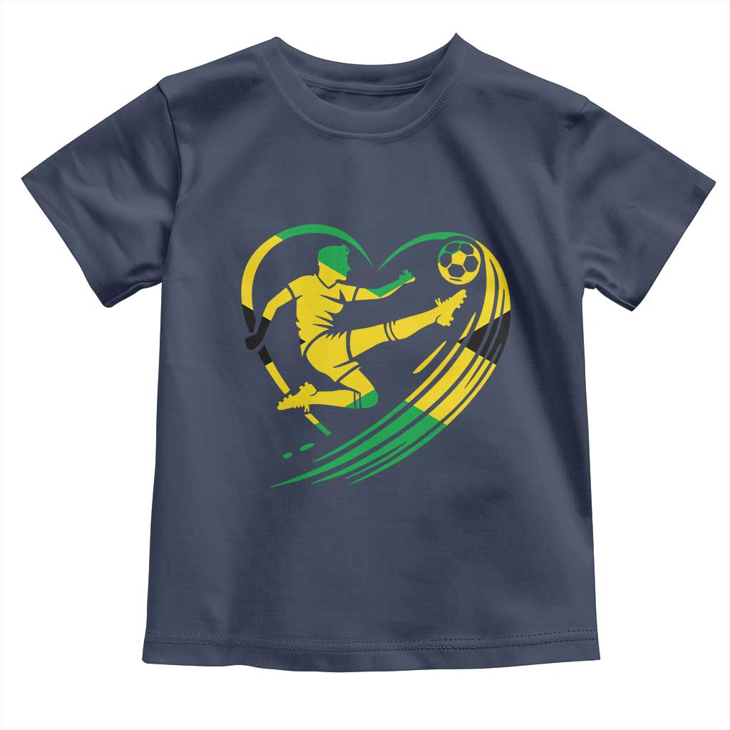 Jamaica Soccer Toddler T Shirt Jamaican Flag Reggae Football Caribbean Pride - Wonder Print Shop
