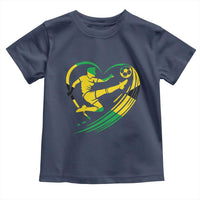 Jamaica Soccer Toddler T Shirt Jamaican Flag Reggae Football Caribbean Pride - Wonder Print Shop