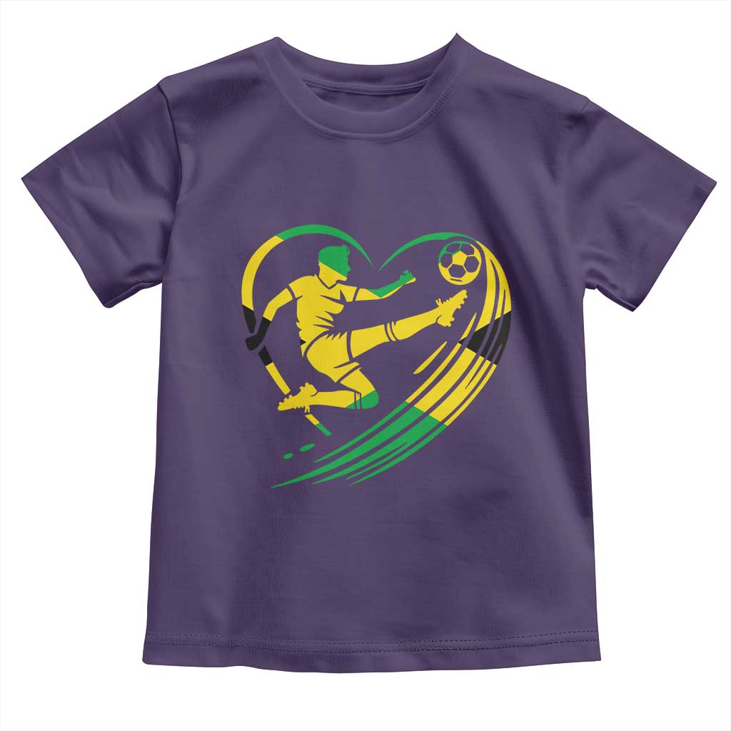 Jamaica Soccer Toddler T Shirt Jamaican Flag Reggae Football Caribbean Pride - Wonder Print Shop
