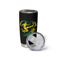 Jamaica Soccer Tumbler Cup Jamaican Flag Reggae Football Caribbean Pride - Wonder Print Shop