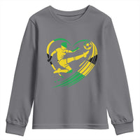 Jamaica Soccer Youth Sweatshirt Jamaican Flag Reggae Football Caribbean Pride - Wonder Print Shop
