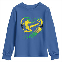 Jamaica Soccer Youth Sweatshirt Jamaican Flag Reggae Football Caribbean Pride - Wonder Print Shop