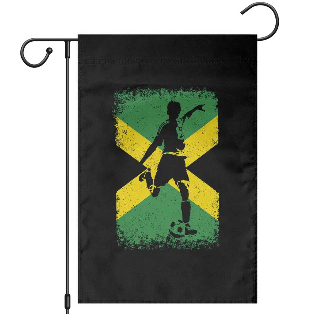 Jamaica Soccer Garden Flag Retro Vintage Watercolors Sport Jamaican Flag - Wonder Print Shop