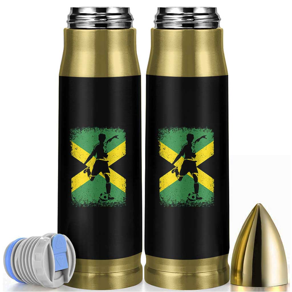 Jamaica Soccer Bullet Tumbler Retro Vintage Watercolors Sport Jamaican Flag - Wonder Print Shop