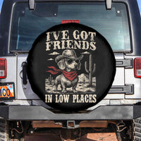 Funny Dachshund Cowboy Spare Tire Cover Ive Got Friends In Low Places - Wonder Print Shop