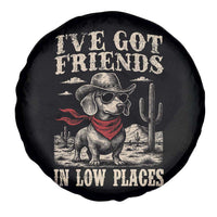 Funny Dachshund Cowboy Spare Tire Cover Ive Got Friends In Low Places - Wonder Print Shop