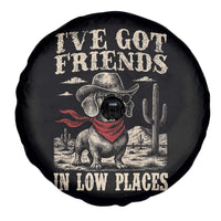 Funny Dachshund Cowboy Spare Tire Cover Ive Got Friends In Low Places - Wonder Print Shop