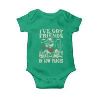 Funny Dachshund Cowboy Baby Onesie Ive Got Friends In Low Places - Wonder Print Shop