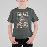 Funny Dachshund Cowboy T Shirt For Kid Ive Got Friends In Low Places - Wonder Print Shop