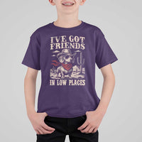 Funny Dachshund Cowboy T Shirt For Kid Ive Got Friends In Low Places - Wonder Print Shop