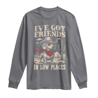 Funny Dachshund Cowboy Long Sleeve Shirt Ive Got Friends In Low Places - Wonder Print Shop
