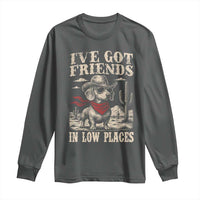 Funny Dachshund Cowboy Long Sleeve Shirt Ive Got Friends In Low Places - Wonder Print Shop